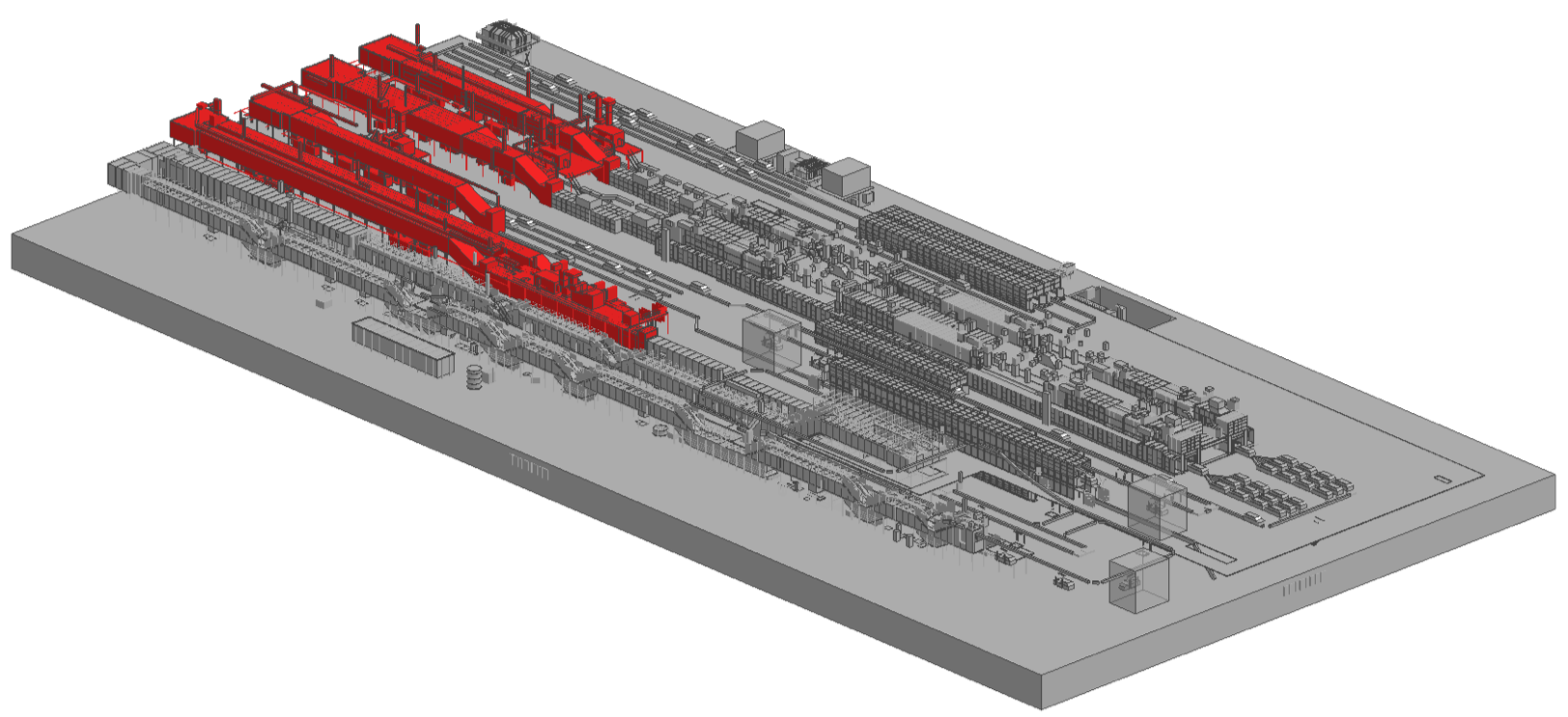 Industrial ovens layout paint shop